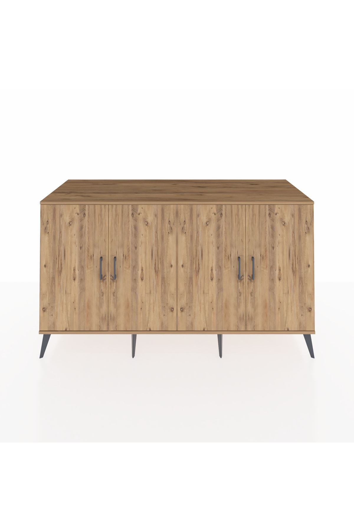 Kronos Konsol 4 Raflı 4 Kapaklı 176x59x99 Çam-Çam