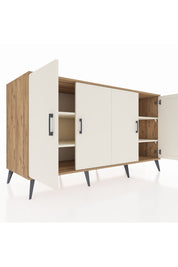 Kronos Konsol 4 Raflı 4 Kapaklı 176x59x99 Çam-Aytaşı