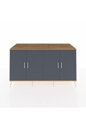 Kronos Konsol 4 Raflı 4 Kapaklı 176x59x99 Çam-Antrasit