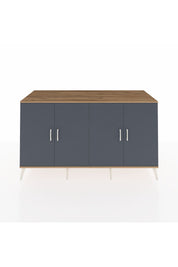 Kronos Konsol 4 Raflı 4 Kapaklı 176x59x99 Çam-Antrasit/Çam