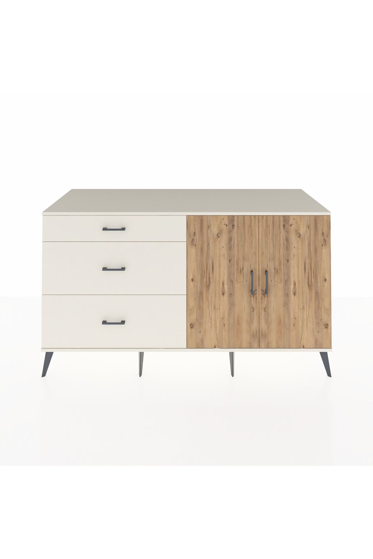 Kronos Konsol 2 Raflı 3 Çekmeceli 2 Kapaklı 176x59x99 Aytaşı-Çam/Aytaşı