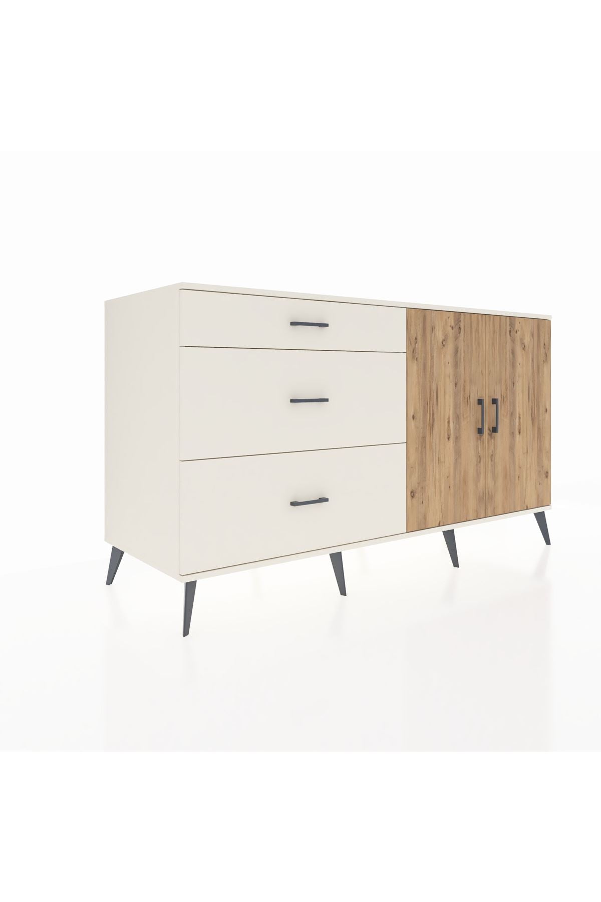 Kronos Konsol 2 Raflı 3 Çekmeceli 2 Kapaklı 176x59x99 Aytaşı-Çam/Aytaşı