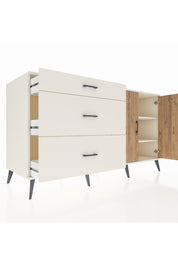 Kronos Konsol 2 Raflı 3 Çekmeceli 2 Kapaklı 176x59x99 Aytaşı-Çam/Aytaşı