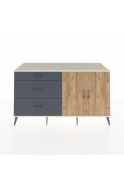 Kronos Konsol 2 Raflı 3 Çekmeceli 2 Kapaklı 176x59x99 Aytaşı-Çam/Antrasit