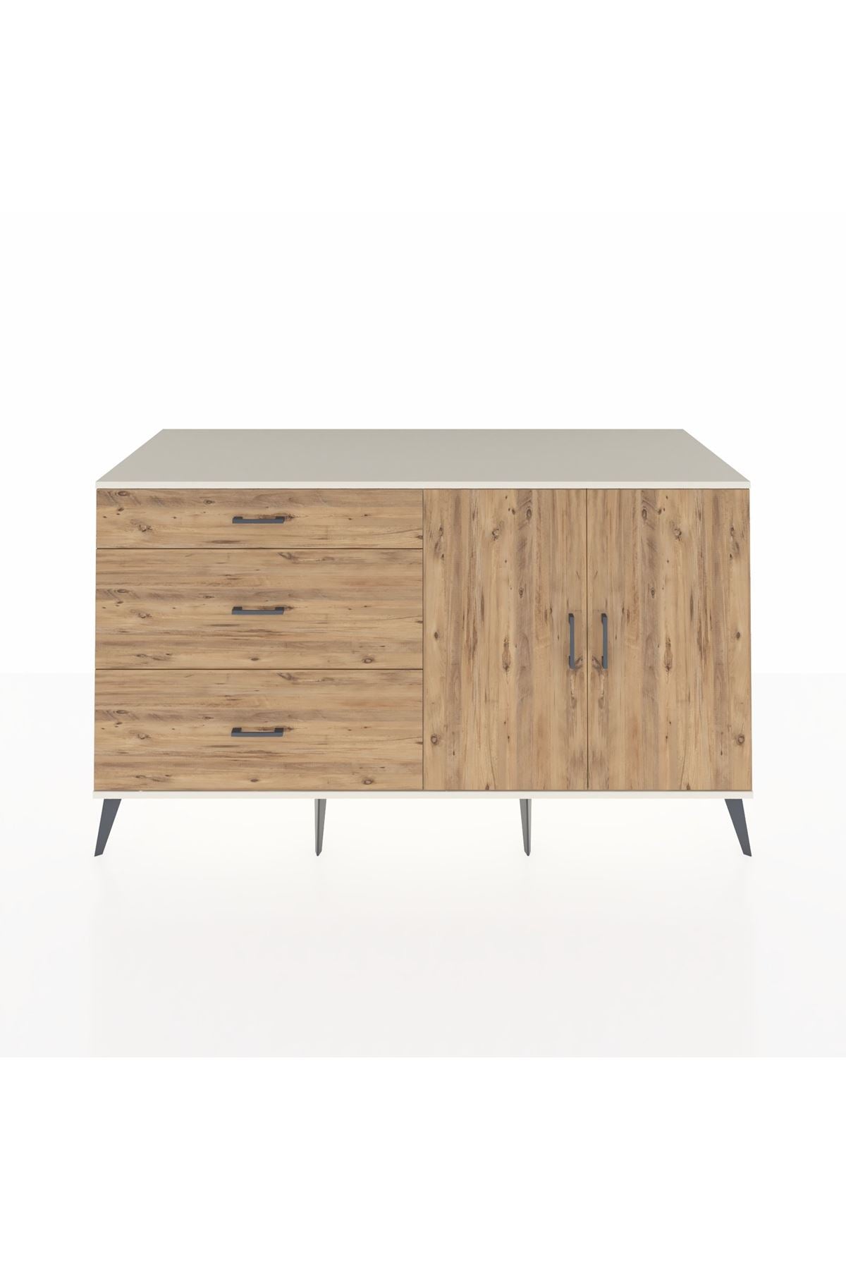 Kronos Konsol 2 Raflı 3 Çekmeceli 2 Kapaklı 176x59x99 Aytaşı-Çam