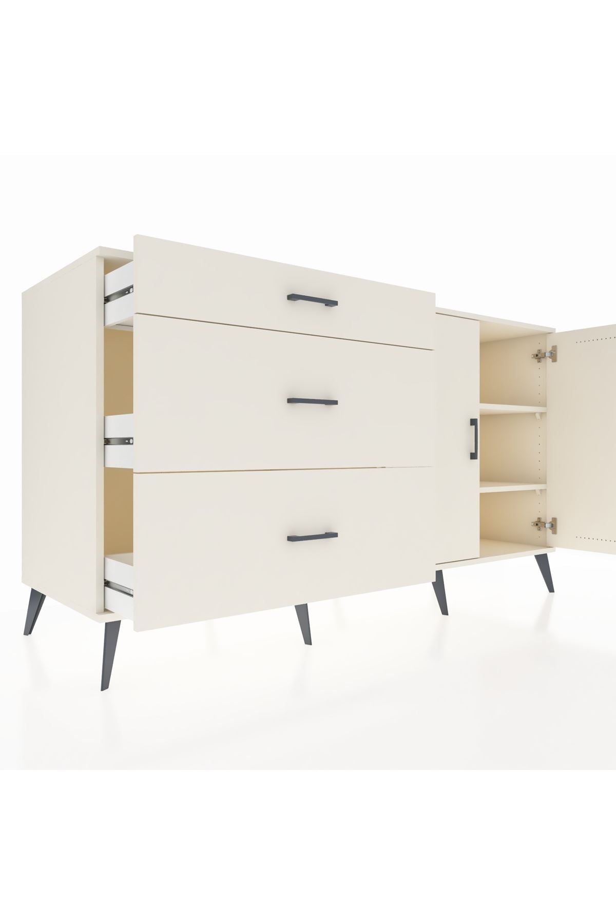 Kronos Konsol 2 Raflı 3 Çekmeceli 2 Kapaklı 176x59x99 Aytaşı-Aytaşı