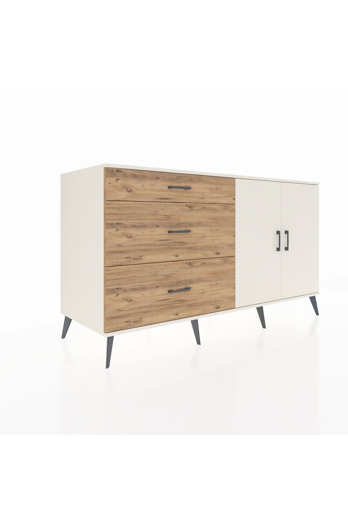 Kronos Konsol 2 Raflı 3 Çekmeceli 2 Kapaklı 176x59x99 Aytaşı-Aytaşı/Çam