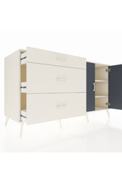 Kronos Konsol 2 Raflı 3 Çekmeceli 2 Kapaklı 176x59x99 Aytaşı-Antrasit/Aytaşı