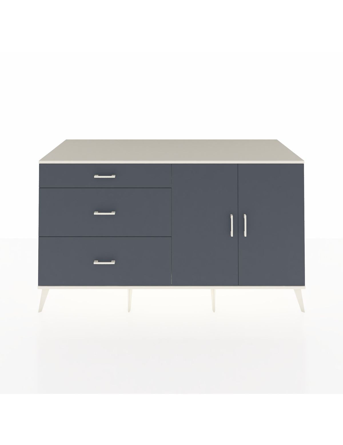 Kronos Konsol 2 Raflı 3 Çekmeceli 2 Kapaklı 176x59x99 Aytaşı-Antrasit