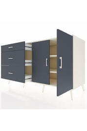 Kronos Konsol 2 Raflı 3 Çekmeceli 2 Kapaklı 176x59x99 Aytaşı-Antrasit