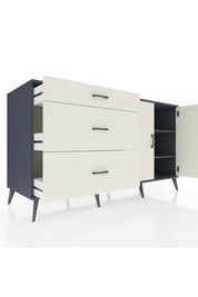 Kronos Konsol 2 Raflı 3 Çekmeceli 2 Kapaklı 176x59x99 Antrasit-Aytaşı