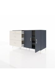 Kronos Konsol 2 Raflı 3 Çekmeceli 2 Kapaklı 176x59x99 Antrasit-Antrasit/Aytaşı