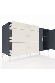 Kronos Konsol 2 Raflı 3 Çekmeceli 2 Kapaklı 176x59x99 Antrasit-Antrasit/Aytaşı