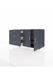 Kronos Konsol 2 Raflı 3 Çekmeceli 2 Kapaklı 176x59x99 Antrasit-Antrasit