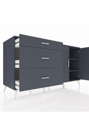 Kronos Konsol 2 Raflı 3 Çekmeceli 2 Kapaklı 176x59x99 Antrasit-Antrasit