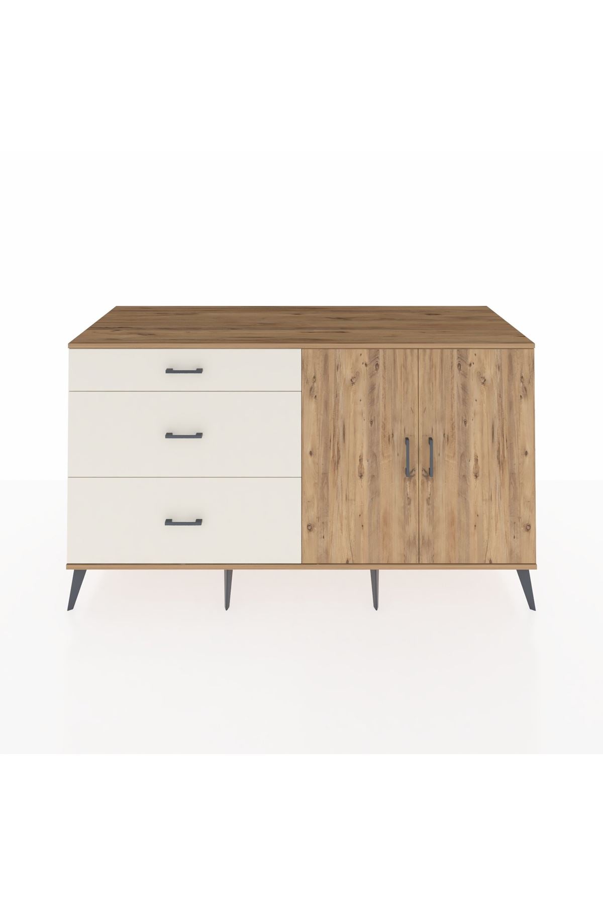 Kronos Konsol 2 Raflı 3 Çekmeceli 2 Kapaklı 176x59x99 Çam-Çam/Aytaşı