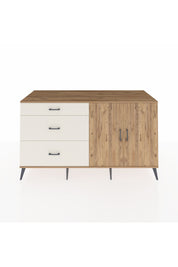 Kronos Konsol 2 Raflı 3 Çekmeceli 2 Kapaklı 176x59x99 Çam-Çam/Aytaşı