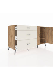 Kronos Konsol 2 Raflı 3 Çekmeceli 2 Kapaklı 176x59x99 Çam-Çam/Aytaşı