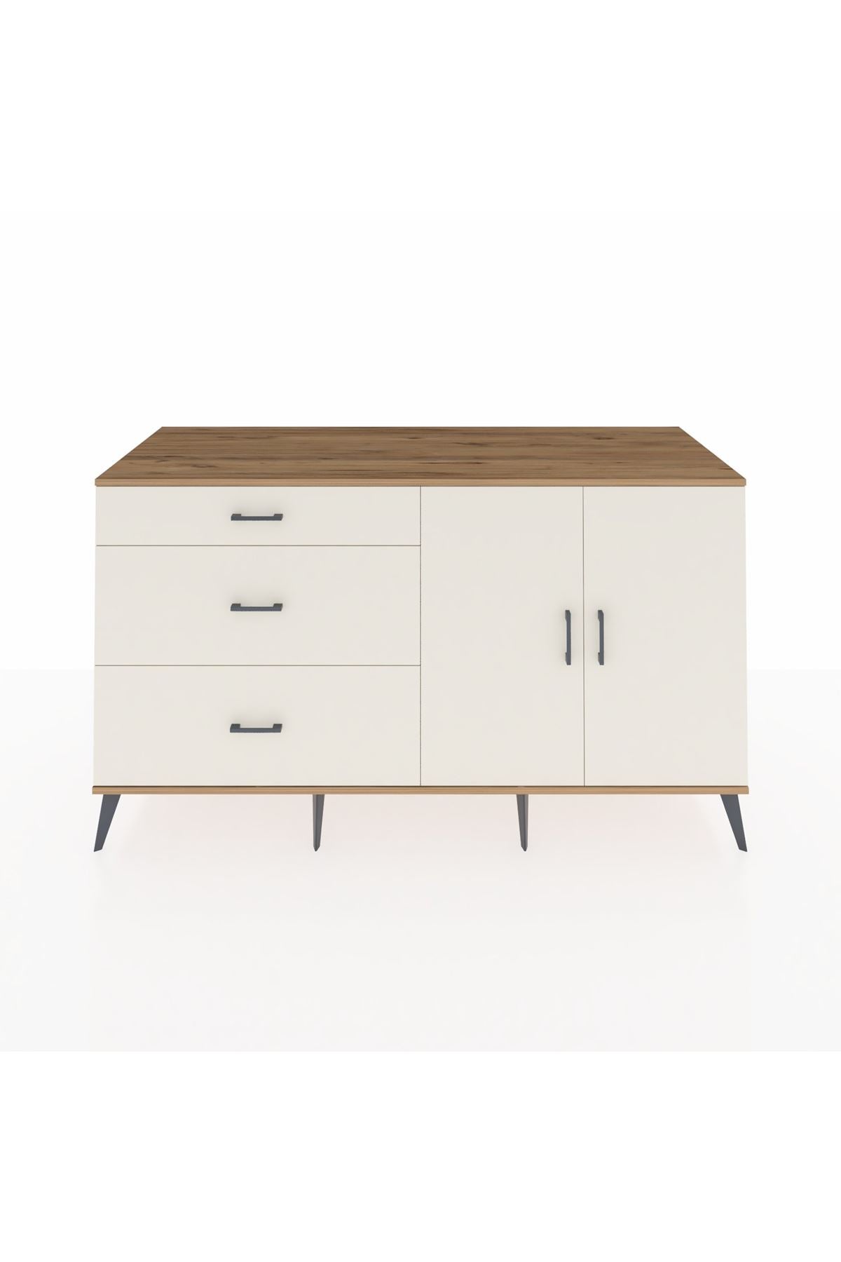 Kronos Konsol 2 Raflı 3 Çekmeceli 2 Kapaklı 176x59x99 Çam-Aytaşı