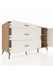 Kronos Konsol 2 Raflı 3 Çekmeceli 2 Kapaklı 176x59x99 Çam-Aytaşı