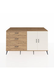 Kronos Konsol 2 Raflı 3 Çekmeceli 2 Kapaklı 176x59x99 Çam-Aytaşı/Çam