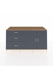 Kronos Konsol 2 Raflı 3 Çekmeceli 2 Kapaklı 176x59x99 Çam-Antrasit