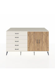 Kronos Konsol 2 Raflı 5 Çekmeceli 2 Kapaklı 176x59x99 Aytaşı-Çam/Aytaşı