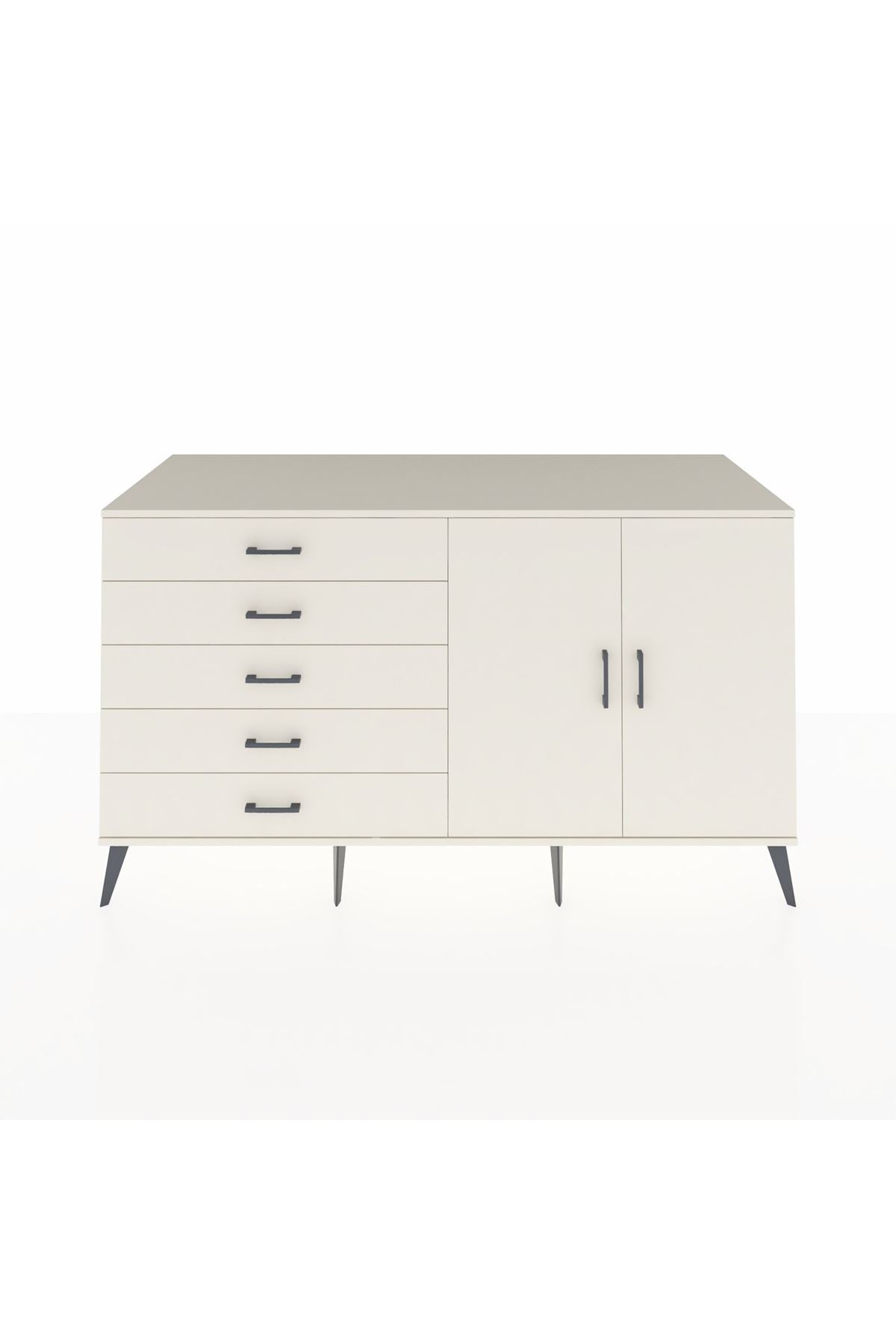 Kronos Konsol 2 Raflı 5 Çekmeceli 2 Kapaklı 176x59x99 Aytaşı-Aytaşı