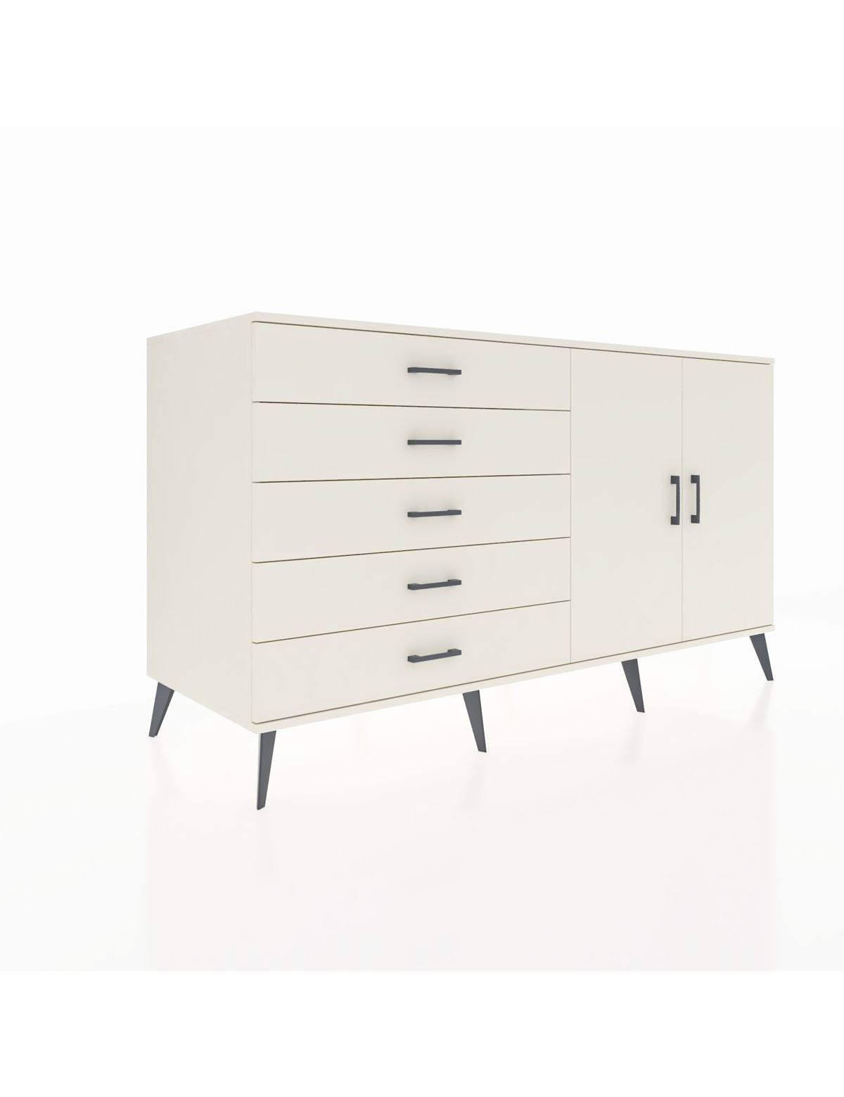 Kronos Konsol 2 Raflı 5 Çekmeceli 2 Kapaklı 176x59x99 Aytaşı-Aytaşı