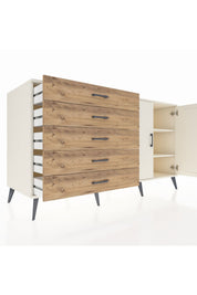 Kronos Konsol 2 Raflı 5 Çekmeceli 2 Kapaklı 176x59x99 Aytaşı-Aytaşı/Çam