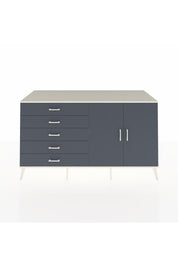 Kronos Konsol 2 Raflı 5 Çekmeceli 2 Kapaklı 176x59x99 Aytaşı-Antrasit