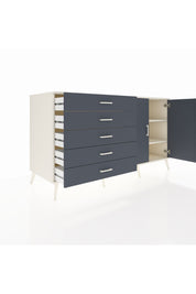 Kronos Konsol 2 Raflı 5 Çekmeceli 2 Kapaklı 176x59x99 Aytaşı-Antrasit