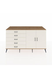 Kronos Konsol 2 Raflı 5 Çekmeceli 2 Kapaklı 176x59x99 Çam-Aytaşı