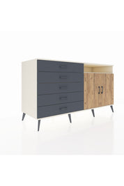 Kronos Konsol 2 Raflı 5 Çekmeceli 2 Kapaklı 176x59x99 Aytaşı-Çam/Antrasit