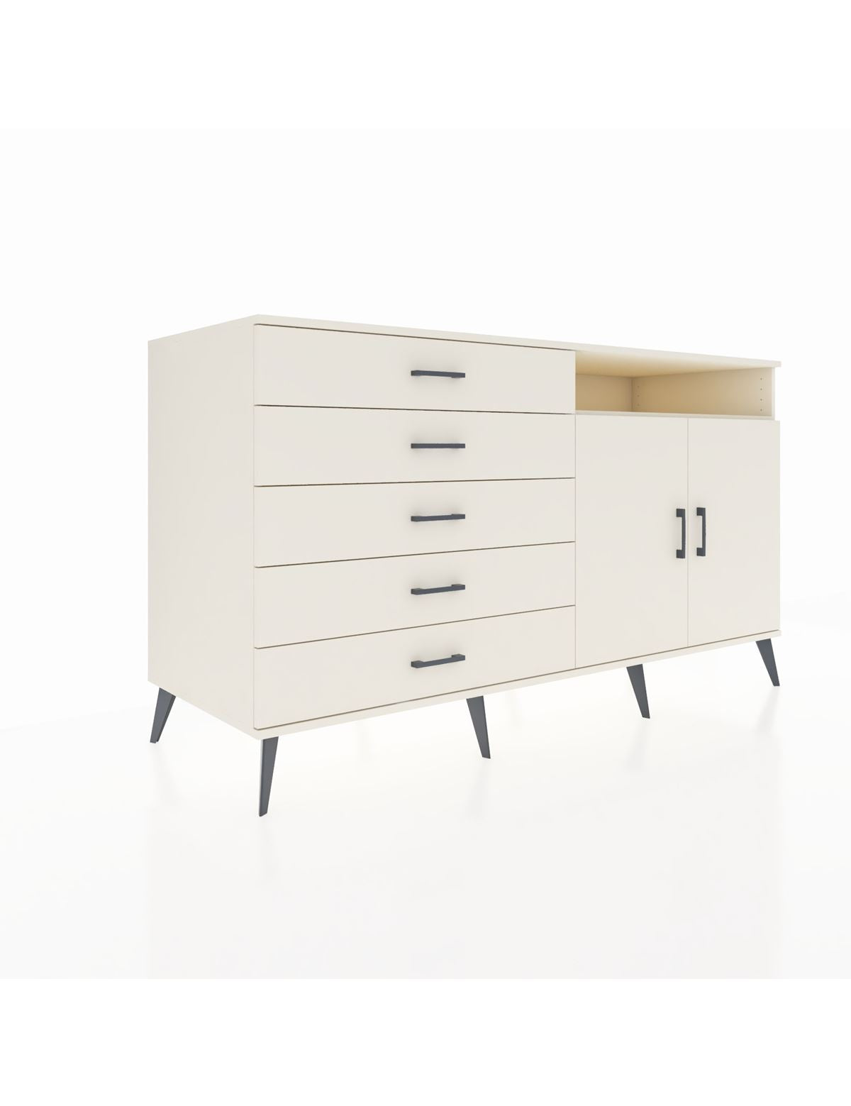 Kronos Konsol 2 Raflı 5 Çekmeceli 2 Kapaklı 176x59x99 Aytaşı-Aytaşı