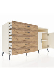 Kronos Konsol 2 Raflı 5 Çekmeceli 2 Kapaklı 176x59x99 Aytaşı-Aytaşı/Çam