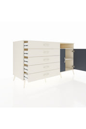 Kronos Konsol 2 Raflı 5 Çekmeceli 2 Kapaklı 176x59x99 Aytaşı-Antrasit/Aytaşı