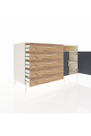 Kronos Konsol 2 Raflı 5 Çekmeceli 2 Kapaklı 176x59x99 Aytaşı-Antrasit/Çam