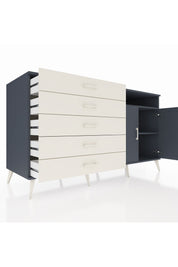 Kronos Konsol 2 Raflı 5 Çekmeceli 2 Kapaklı 176x59x99 Antrasit-Antrasit/Aytaşı