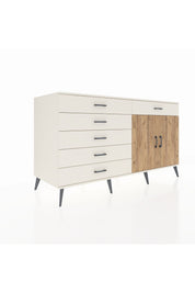 Kronos Konsol Tek Raflı 6 Çekmeceli 2 Kapaklı 176x59x99 Aytaşı-Çam/Aytaşı