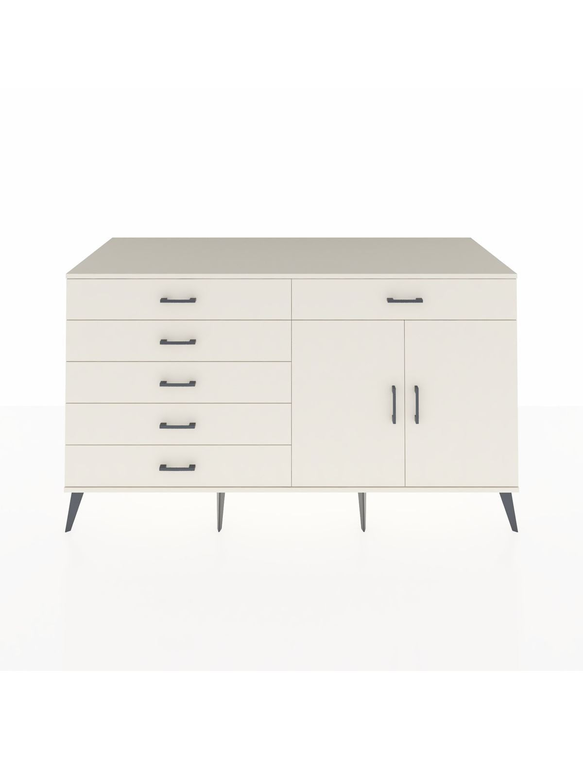 Kronos Konsol Tek Raflı 6 Çekmeceli 2 Kapaklı 176x59x99 Aytaşı-Aytaşı