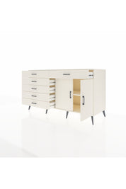 Kronos Konsol Tek Raflı 6 Çekmeceli 2 Kapaklı 176x59x99 Aytaşı-Aytaşı