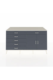 Kronos Konsol Tek Raflı 6 Çekmeceli 2 Kapaklı 176x59x99 Aytaşı-Antrasit