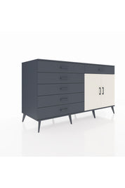 Kronos Konsol Tek Raflı 6 Çekmeceli 2 Kapaklı 176x59x99 Antrasit-Aytaşı/Antrasit