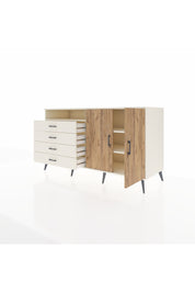 Kronos Konsol 3 Raflı 4 Çekmeceli 2 Kapaklı 176x59x99 Aytaşı-Çam/Aytaşı