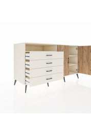 Kronos Konsol 3 Raflı 4 Çekmeceli 2 Kapaklı 176x59x99 Aytaşı-Çam/Aytaşı