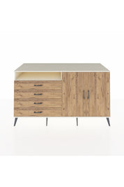 Kronos Konsol 3 Raflı 4 Çekmeceli 2 Kapaklı 176x59x99 Aytaşı-Çam