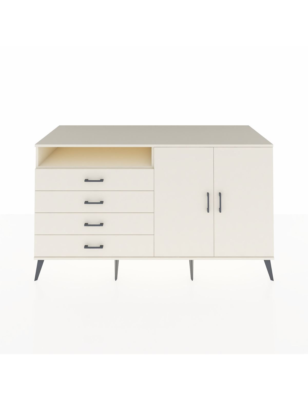 Kronos Konsol 3 Raflı 4 Çekmeceli 2 Kapaklı 176x59x99 Aytaşı-Aytaşı