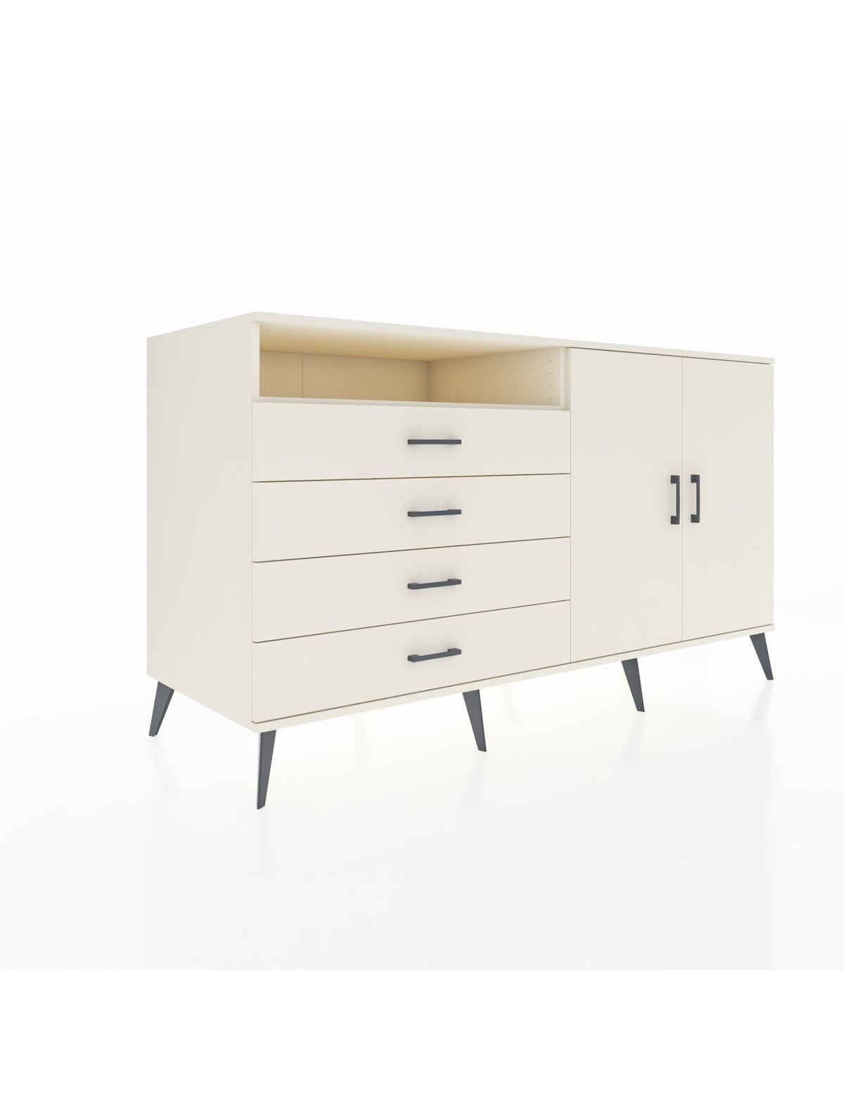 Kronos Konsol 3 Raflı 4 Çekmeceli 2 Kapaklı 176x59x99 Aytaşı-Aytaşı