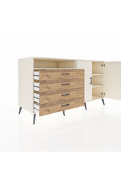 Kronos Konsol 3 Raflı 4 Çekmeceli 2 Kapaklı 176x59x99 Aytaşı-Aytaşı/Çam